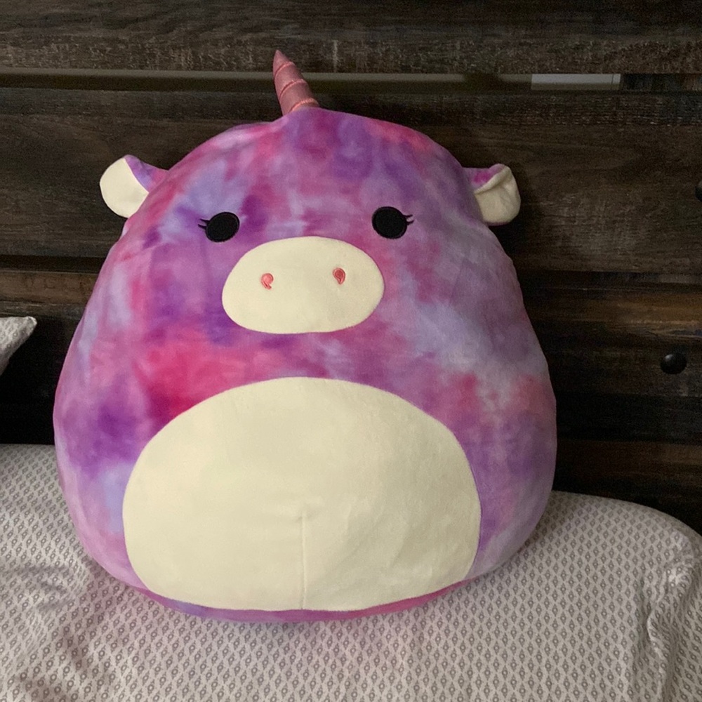 Tie dye unicorn squishmallow
